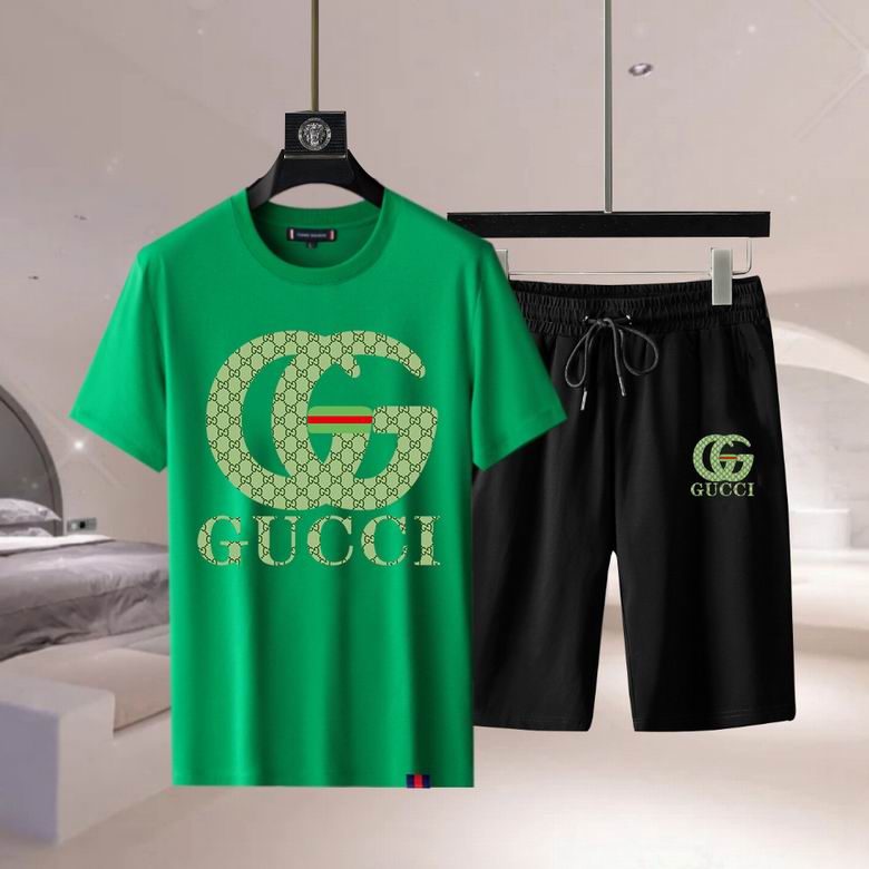 Wholesale Cheap G.ucci Short Sleeve Replica Tracksuits for Sale