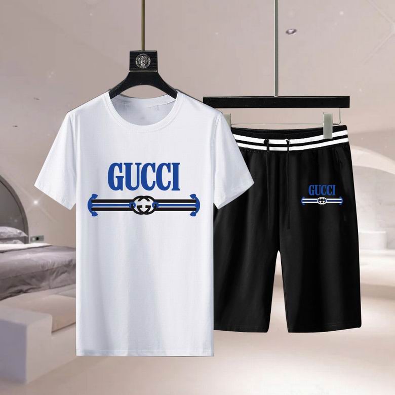 Wholesale Cheap G.ucci Short Sleeve Replica Tracksuits for Sale