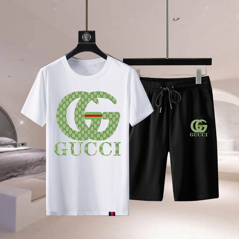 Wholesale Cheap G.ucci Short Sleeve Replica Tracksuits for Sale