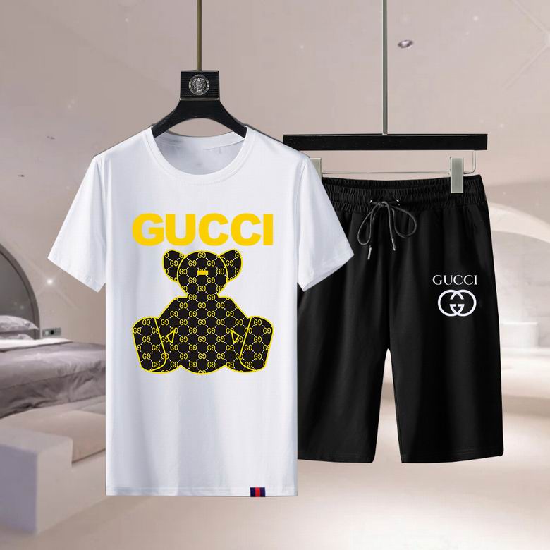 Wholesale Cheap G.ucci Short Sleeve Replica Tracksuits for Sale