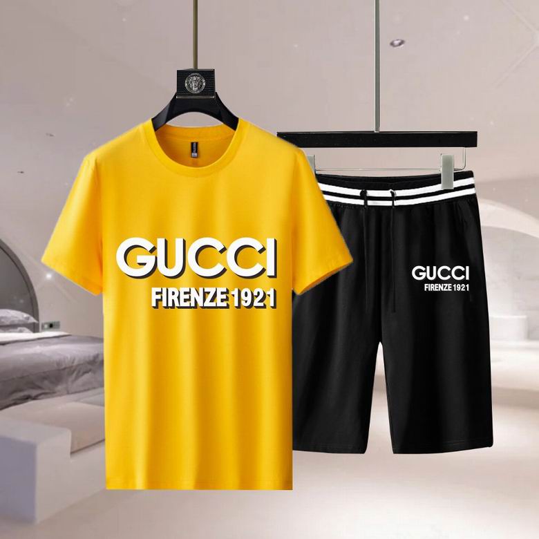 Wholesale Cheap G.ucci Short Sleeve Replica Tracksuits for Sale