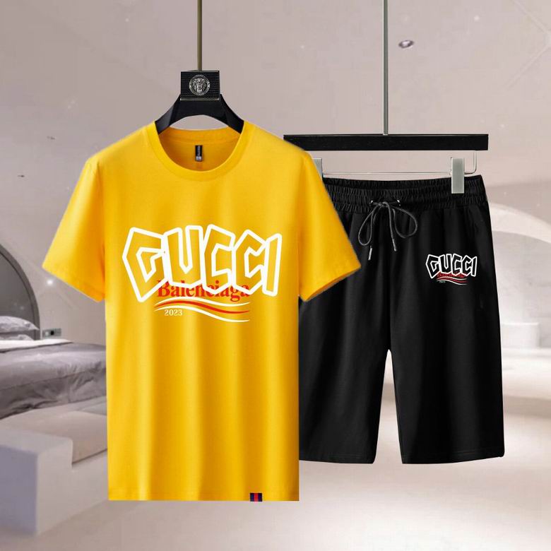 Wholesale Cheap G.ucci Short Sleeve Replica Tracksuits for Sale