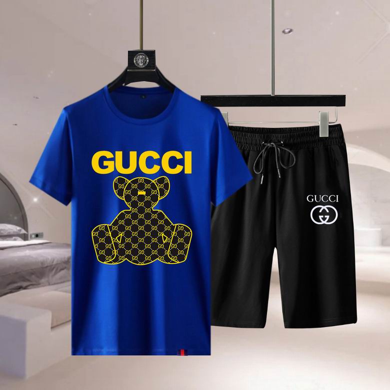 Wholesale Cheap G.ucci Short Sleeve Replica Tracksuits for Sale