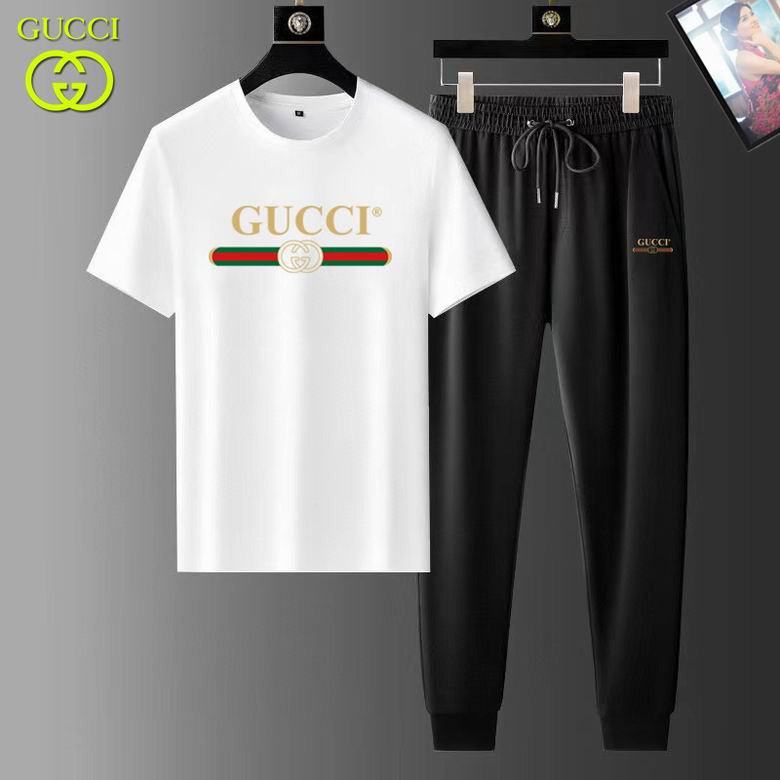 Wholesale Cheap G.ucci Short Sleeve Replica Tracksuits for Sale