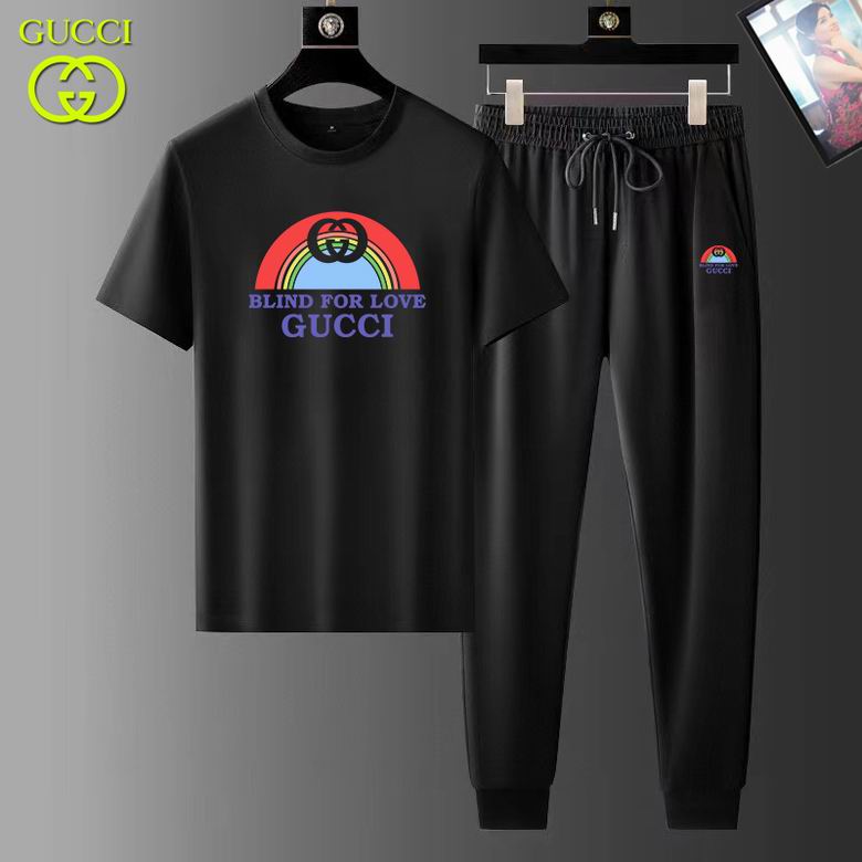 Wholesale Cheap G.ucci Short Sleeve Replica Tracksuits for Sale