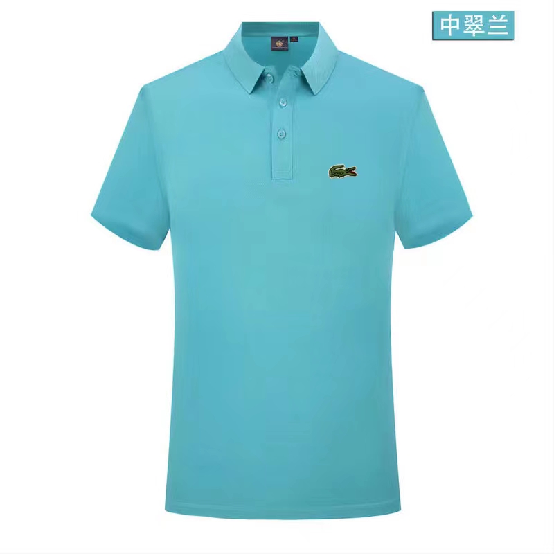 Wholesale Cheap Lacoste Short Sleeve Lapel T Shirts for Sale