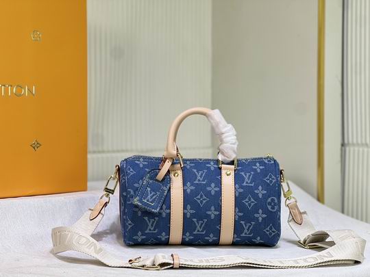 Wholesale Cheap AAA Louis Vuitton Keepall Bandoulière 25 Monogram Denim Bags for Sale