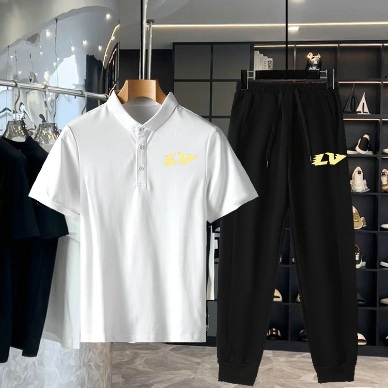 Wholesale Cheap Louis Vuitton Short Sleeve Tracksuits for Sale