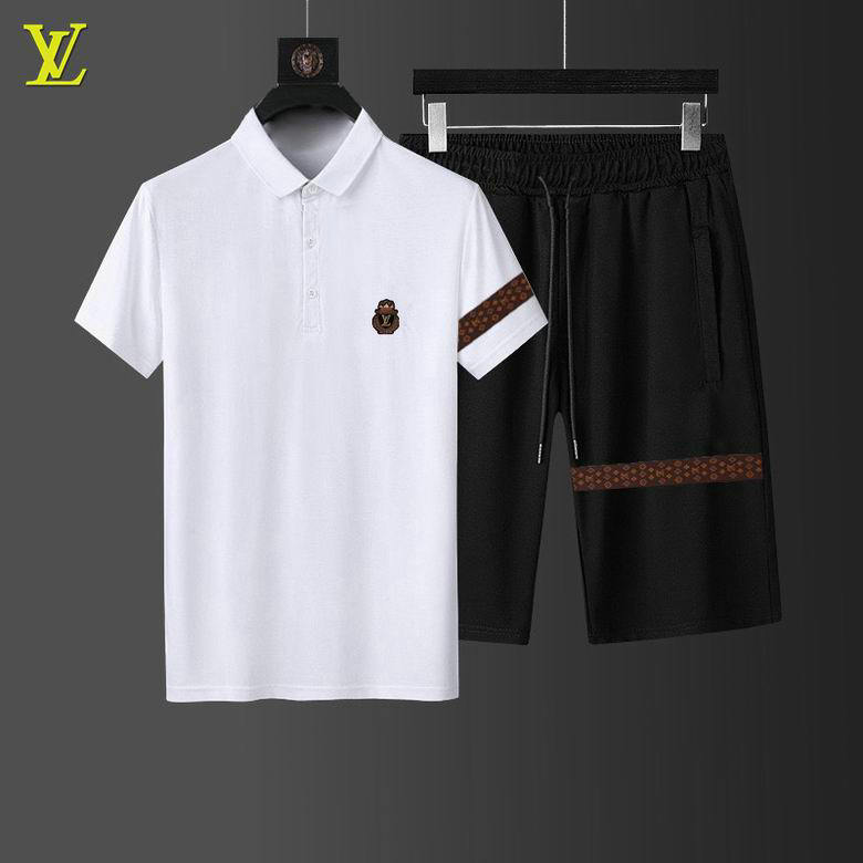 Wholesale Cheap Louis Vuitton Short Sleeve Tracksuits for Sale