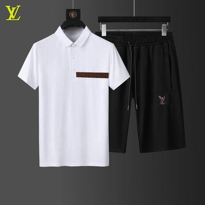 Wholesale Cheap Louis Vuitton Short Sleeve Tracksuits for Sale