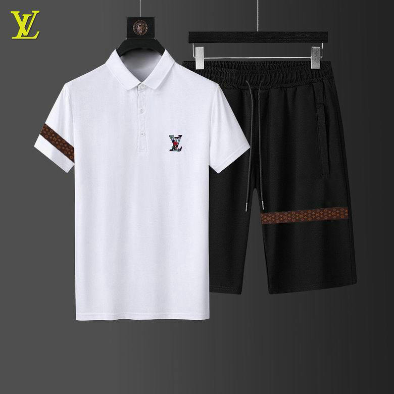 Wholesale Cheap Louis Vuitton Short Sleeve Tracksuits for Sale