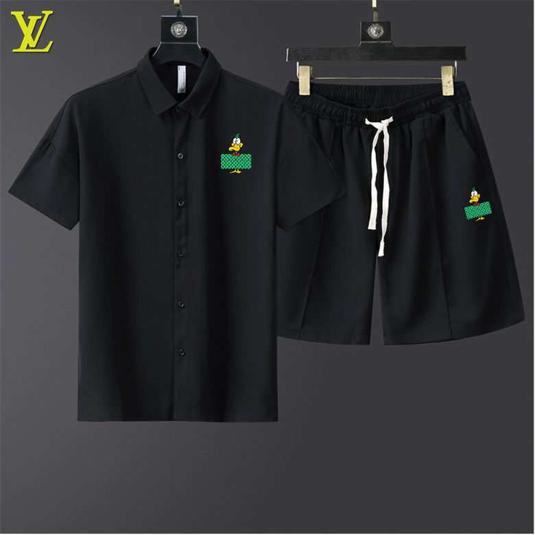 Wholesale Cheap Louis Vuitton Short Sleeve Tracksuits for Sale