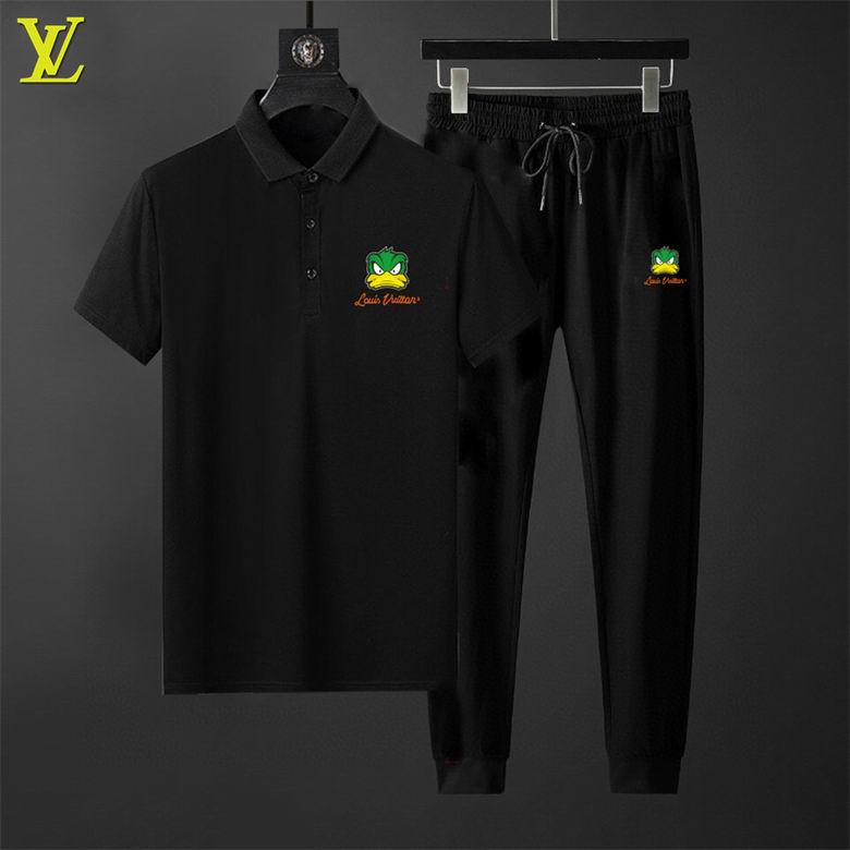 Wholesale Cheap Louis Vuitton Short Sleeve Tracksuits for Sale