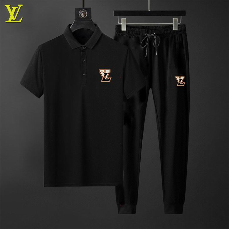 Wholesale Cheap Louis Vuitton Short Sleeve Tracksuits for Sale