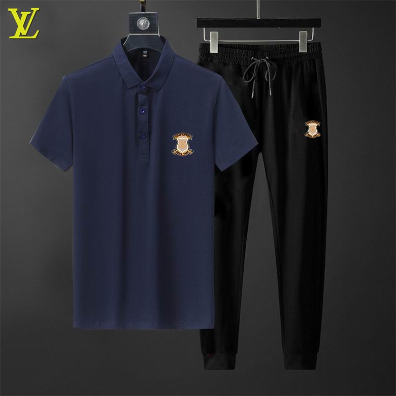 Wholesale Cheap Louis Vuitton Short Sleeve Tracksuits for Sale