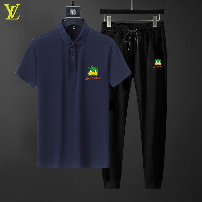 Wholesale Cheap Louis Vuitton Short Sleeve Tracksuits for Sale