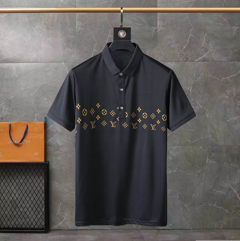 Wholesale Cheap Louis Vuitton Short Sleeve Lapel T Shirts for Sale