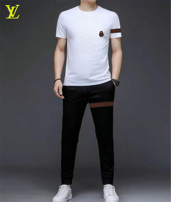 Wholesale Cheap Louis Vuitton Short Sleeve Tracksuits for Sale