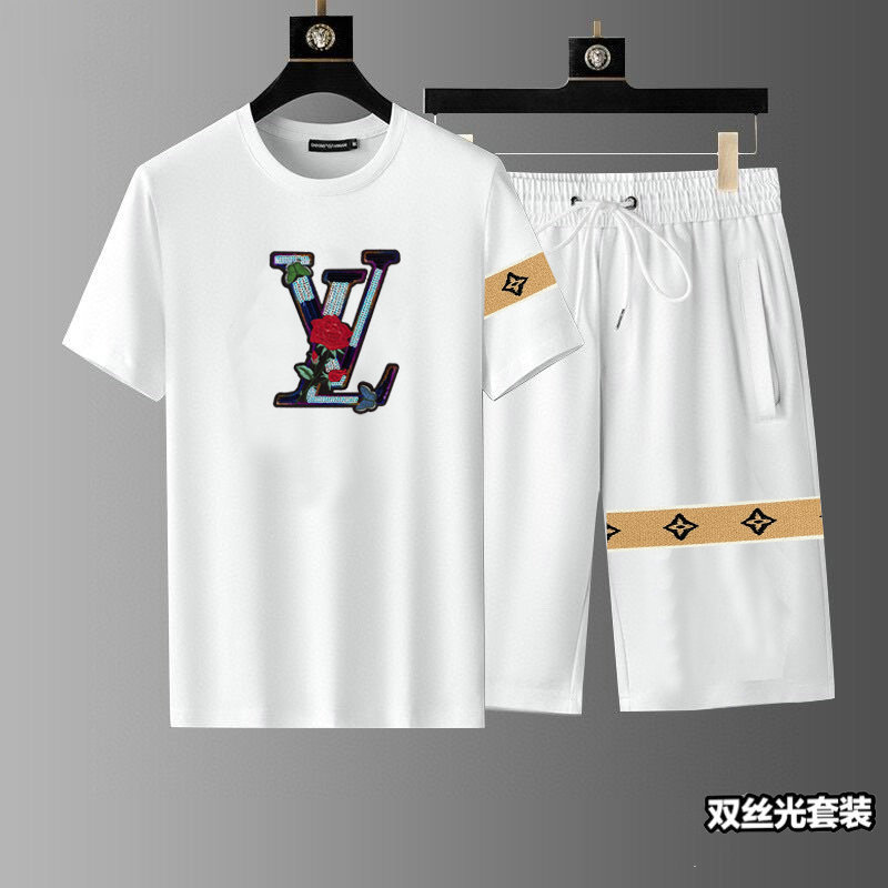 Wholesale Cheap Louis Vuitton Short Sleeve Tracksuits for Sale