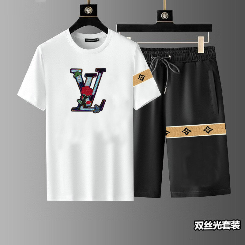 Wholesale Cheap Louis Vuitton Short Sleeve Tracksuits for Sale