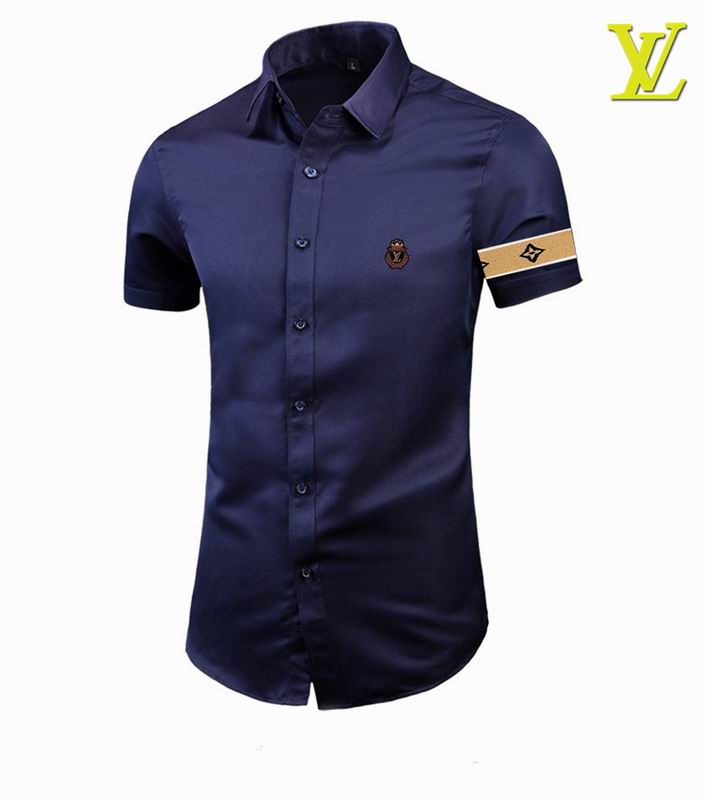 Wholesale Cheap Louis Vuitton Short Sleeve Men Shirts for Sale