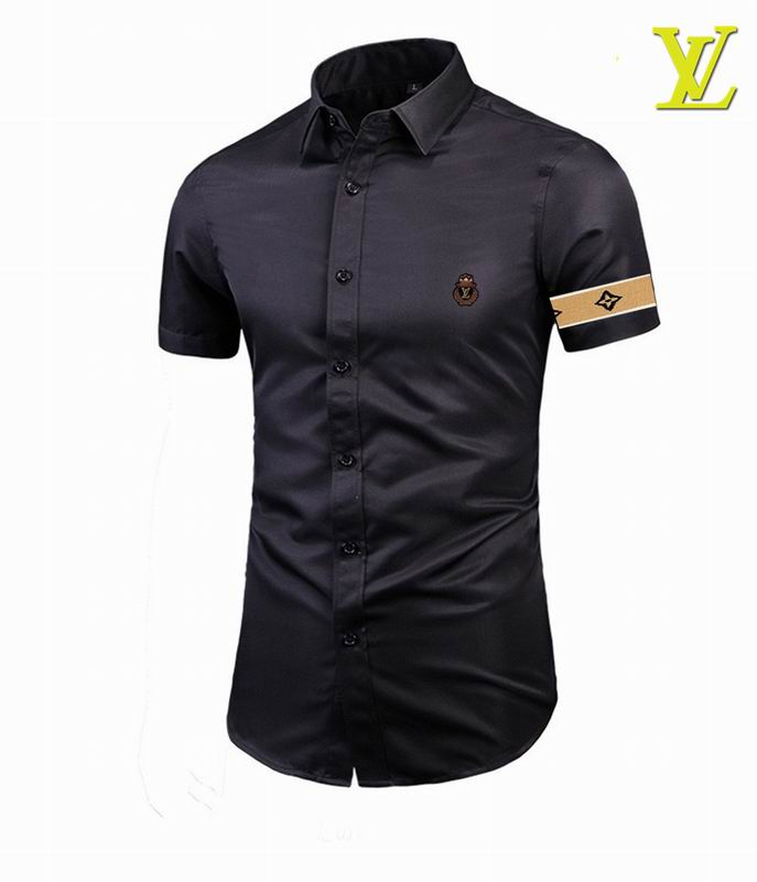 Wholesale Cheap Louis Vuitton Short Sleeve Men Shirts for Sale