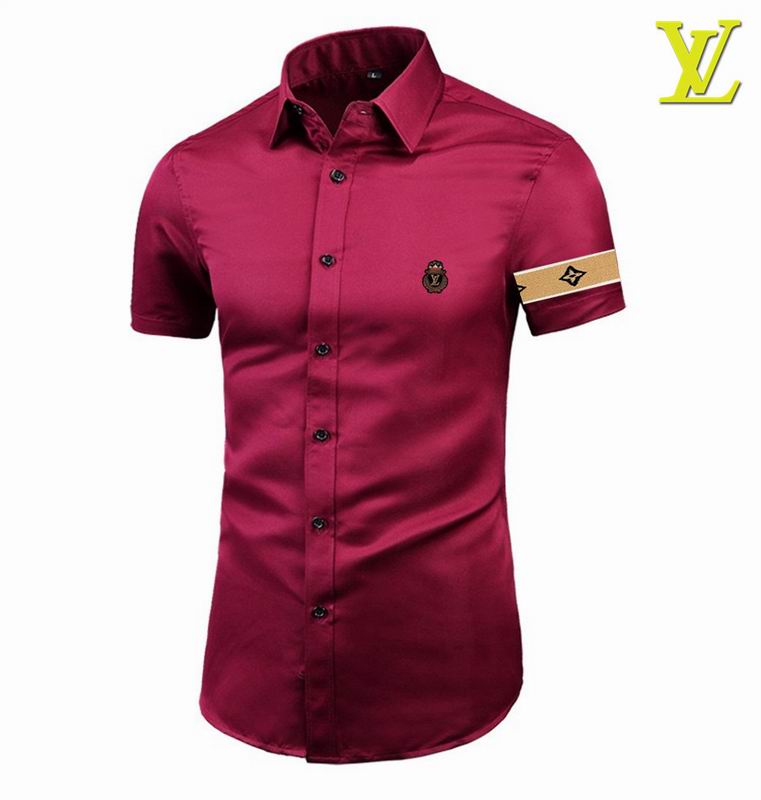 Wholesale Cheap Louis Vuitton Short Sleeve Men Shirts for Sale