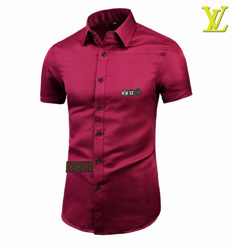 Wholesale Cheap Louis Vuitton Short Sleeve Men Shirts for Sale