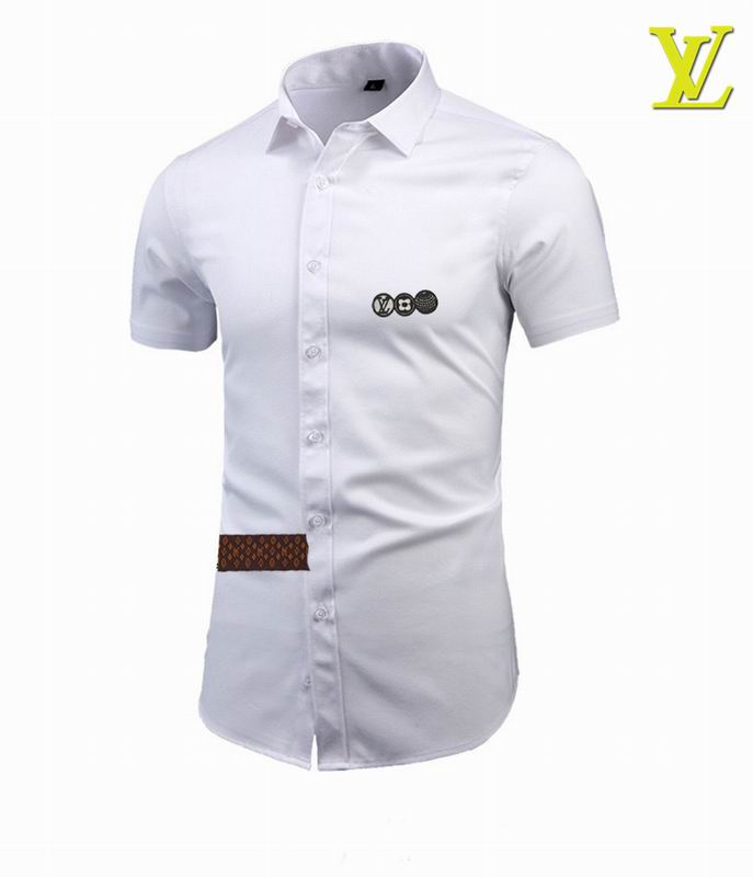 Wholesale Cheap Louis Vuitton Short Sleeve Men Shirts for Sale