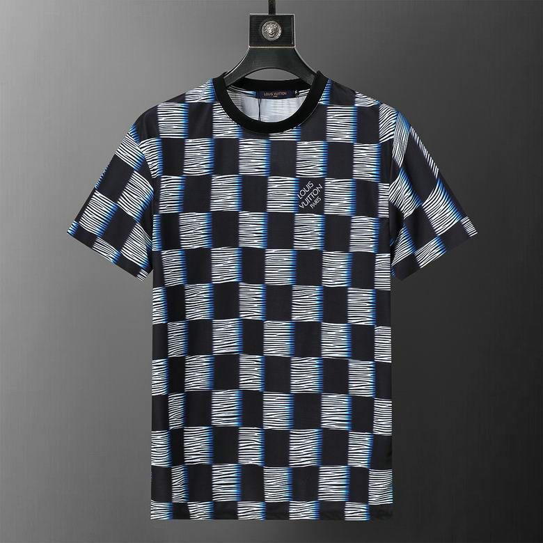 Wholesale Cheap Louis Vuitton men Short Sleeve Replica T Shirts for Sale