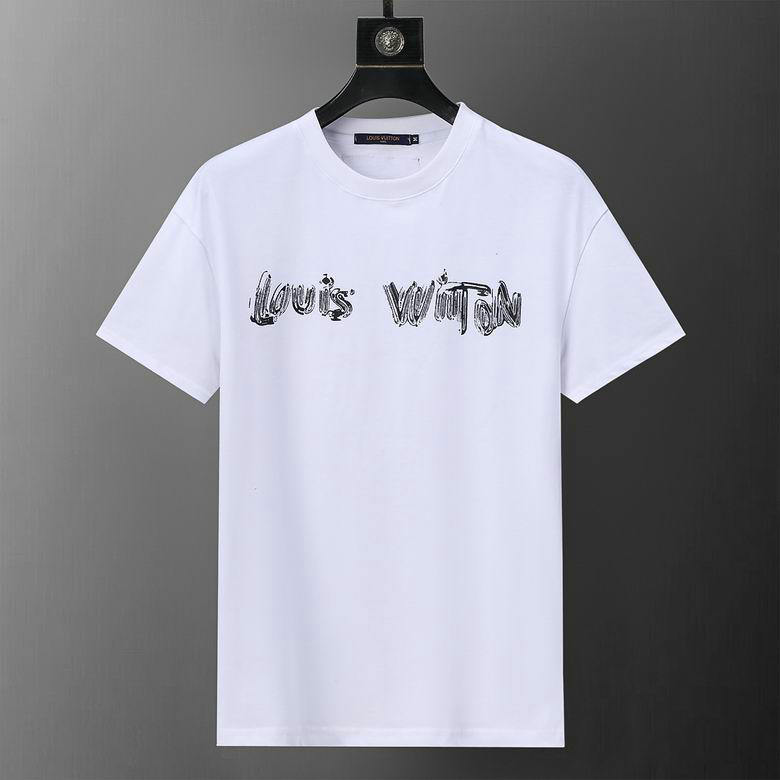 Wholesale Cheap Louis Vuitton men Short Sleeve Replica T Shirts for Sale