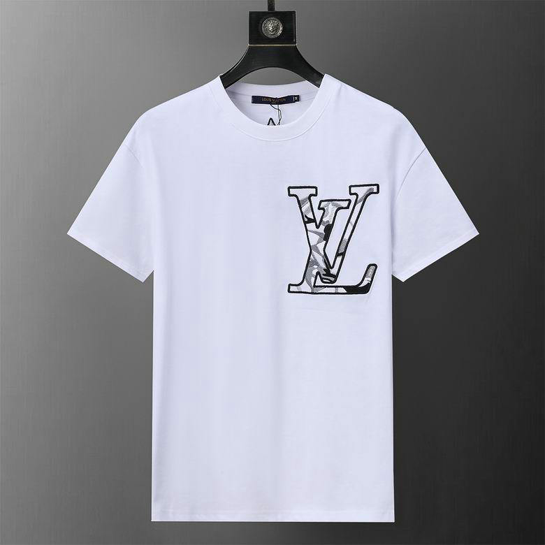 Wholesale Cheap Louis Vuitton men Short Sleeve Replica T Shirts for Sale