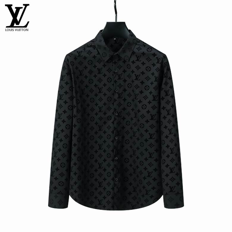 Wholesale Cheap Louis Vuitton Long Sleeve Men Shirts for Sale