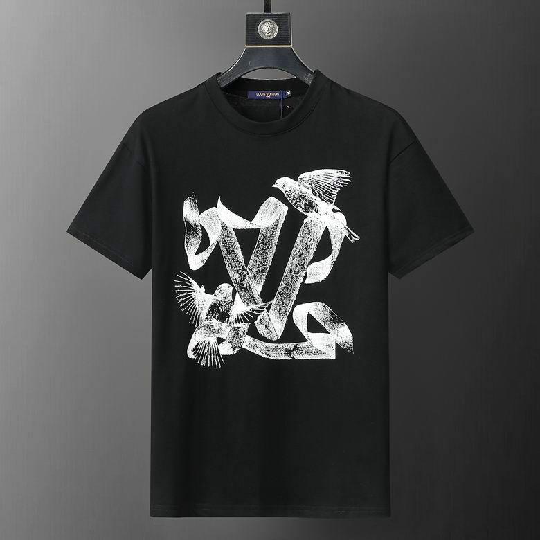 Wholesale Cheap Louis Vuitton men Short Sleeve Replica T Shirts for Sale