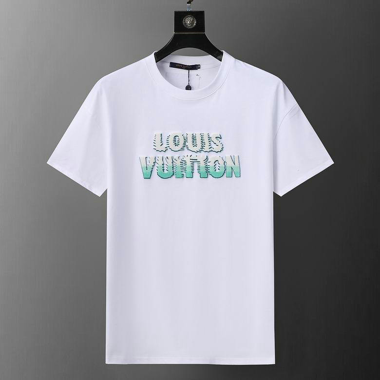 Wholesale Cheap Louis Vuitton men Short Sleeve Replica T Shirts for Sale