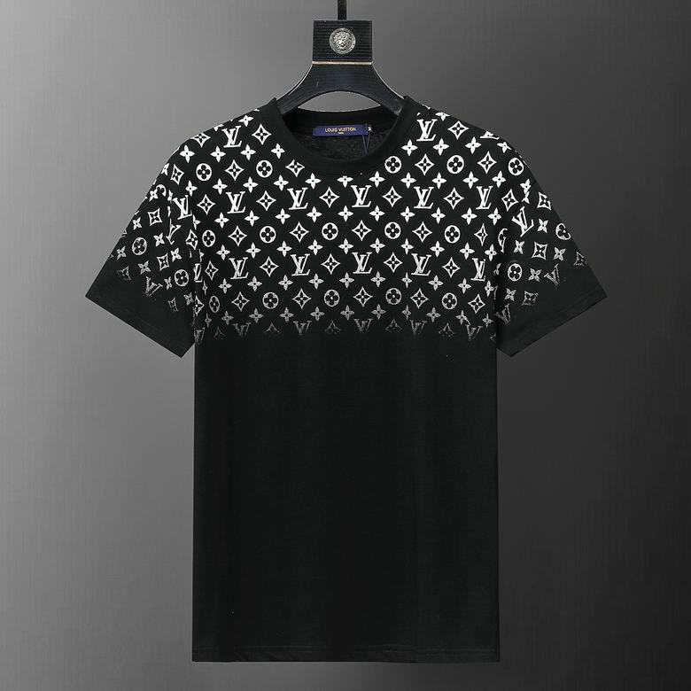 Wholesale Cheap Louis Vuitton men Short Sleeve Replica T Shirts for Sale