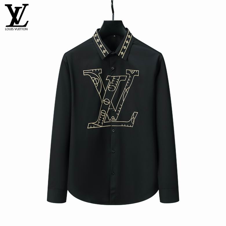 Wholesale Cheap Louis Vuitton Long Sleeve Men Shirts for Sale