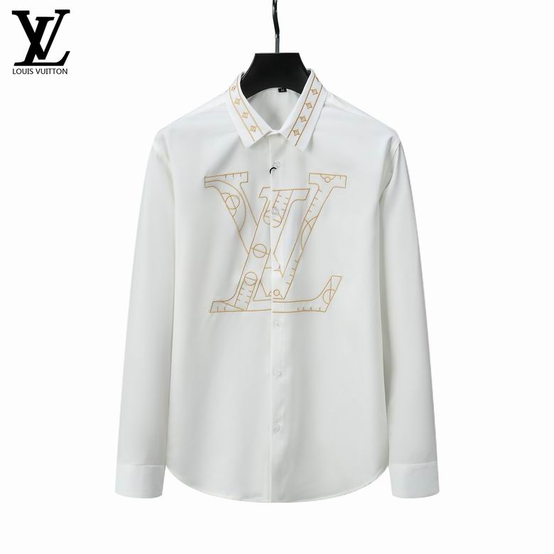 Wholesale Cheap Louis Vuitton Long Sleeve Men Shirts for Sale