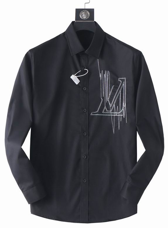 Wholesale Cheap Louis Vuitton Long Sleeve Men Shirts for Sale