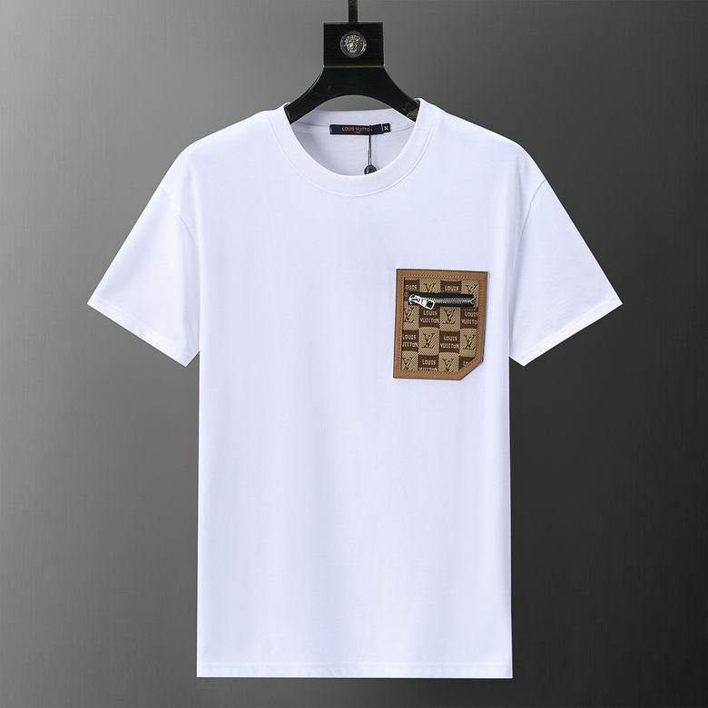 Wholesale Cheap Louis Vuitton men Short Sleeve Replica T Shirts for Sale