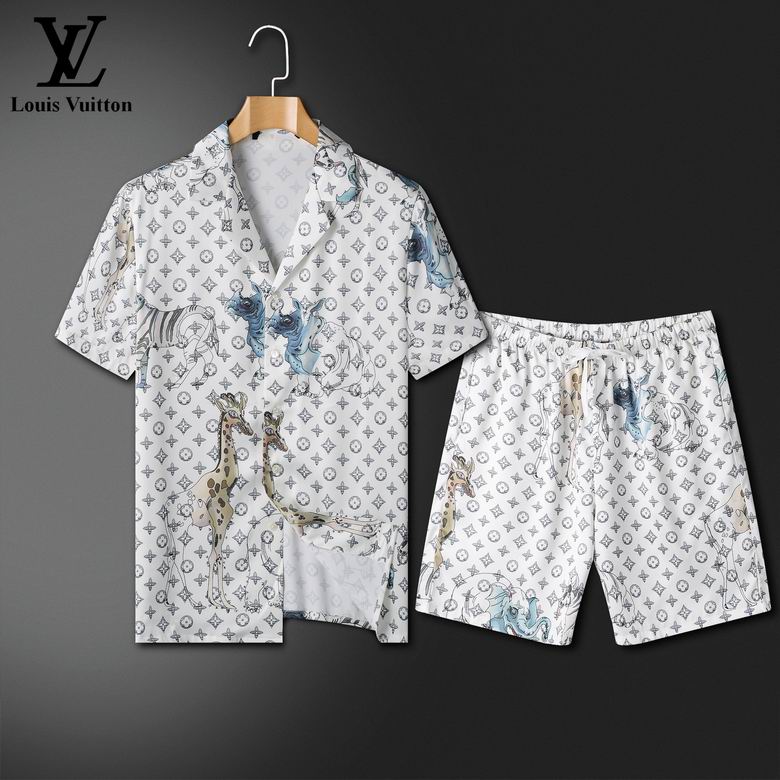 Wholesale Cheap Louis Vuitton Short Sleeve Tracksuits for Sale