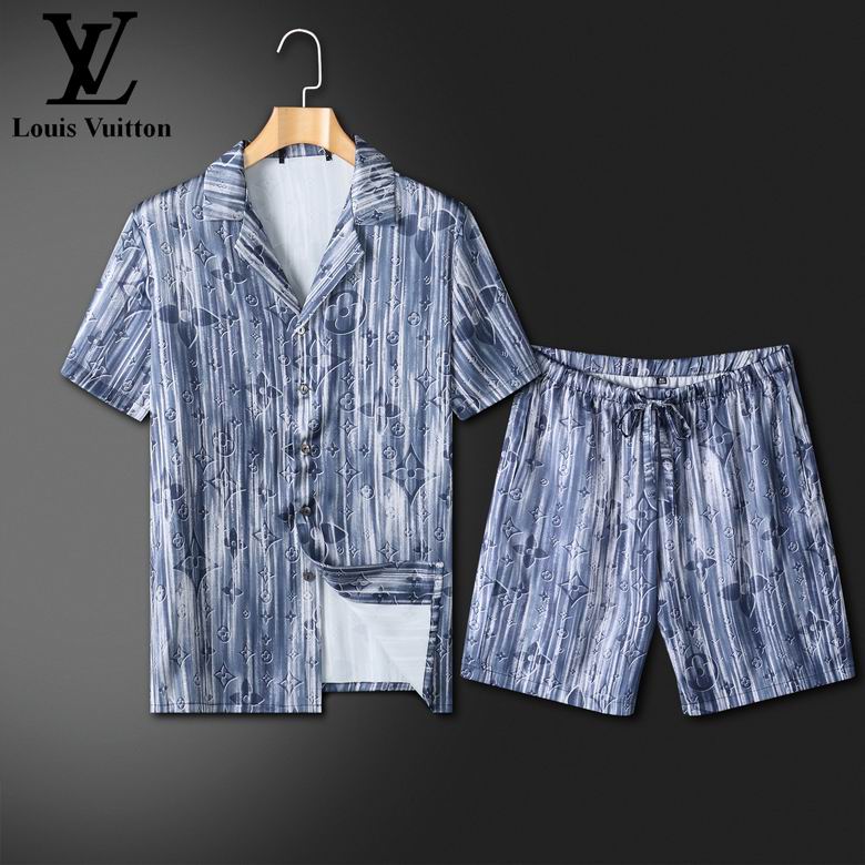 Wholesale Cheap Louis Vuitton Short Sleeve Tracksuits for Sale