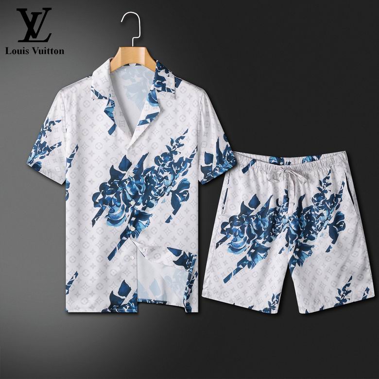 Wholesale Cheap Louis Vuitton Short Sleeve Tracksuits for Sale