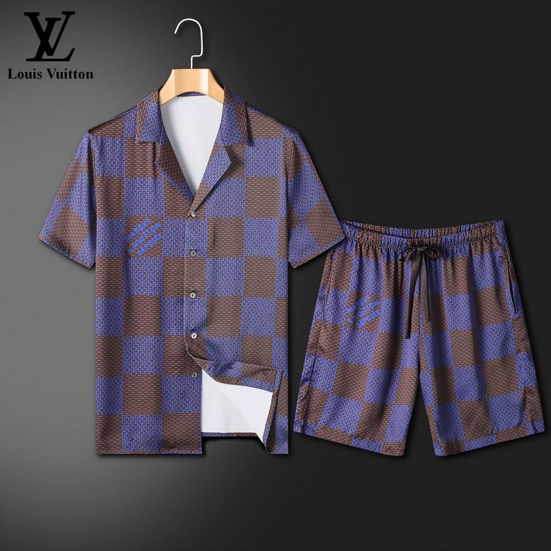 Wholesale Cheap Louis Vuitton Short Sleeve Tracksuits for Sale