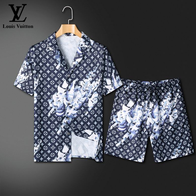 Wholesale Cheap Louis Vuitton Short Sleeve Tracksuits for Sale