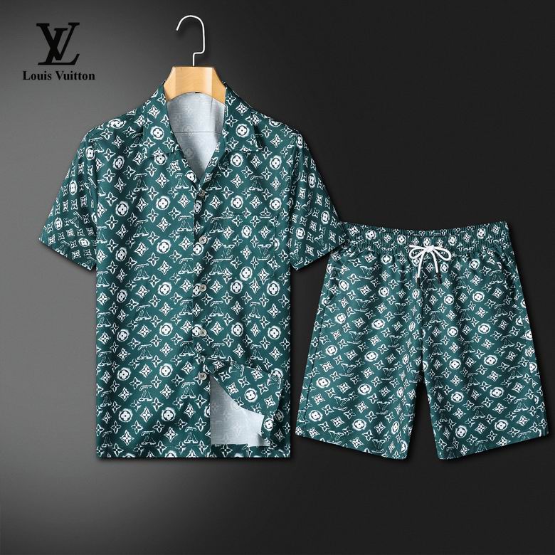 Wholesale Cheap Louis Vuitton Short Sleeve Tracksuits for Sale