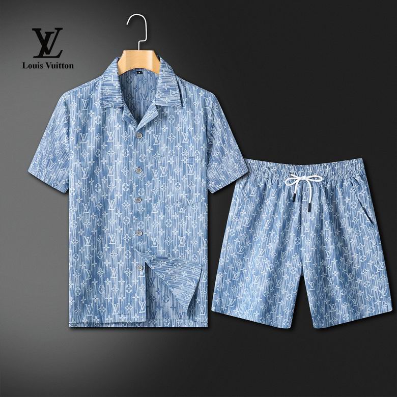 Wholesale Cheap Louis Vuitton Short Sleeve Tracksuits for Sale