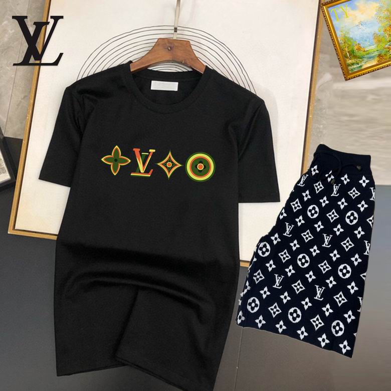 Wholesale Cheap Louis Vuitton Short Sleeve replica Tracksuits for Sale