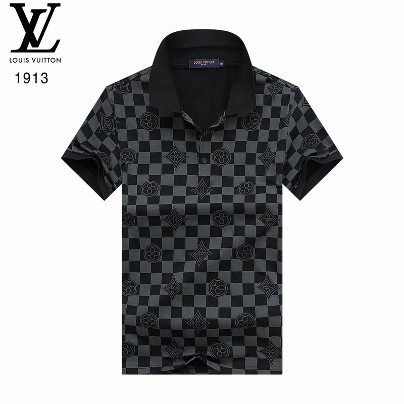 Wholesale Cheap Louis Vuitton Short Sleeve Lapel T Shirts for Sale