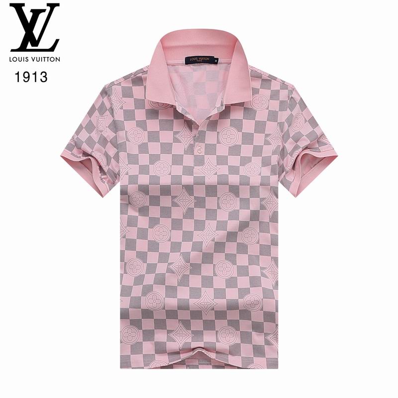 Wholesale Cheap Louis Vuitton Short Sleeve Lapel T Shirts for Sale